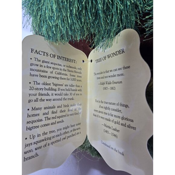 NWT FOLKMANIS SEQUOIA TREE PLAYSET Finger Hand Puppet W/ 6 Animals Pretend Play - Picture 3 of 14